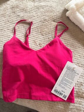 lululemon athletica Pink Strappy Crop Tank